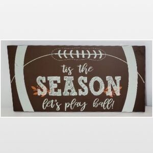 New Home Décor Football Unisex Wall Word Art Brown Wood NFL NWT